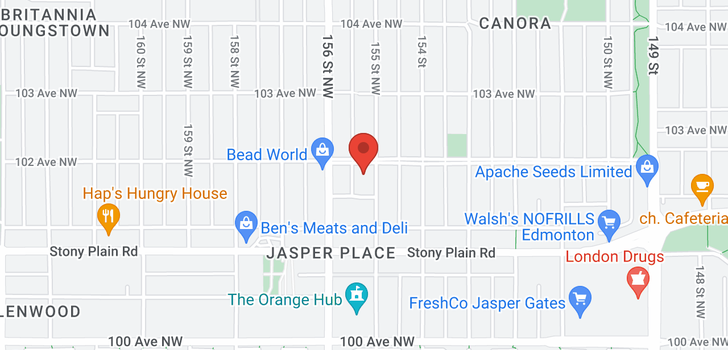 map of 10158 & 10162 155 ST NW NW
